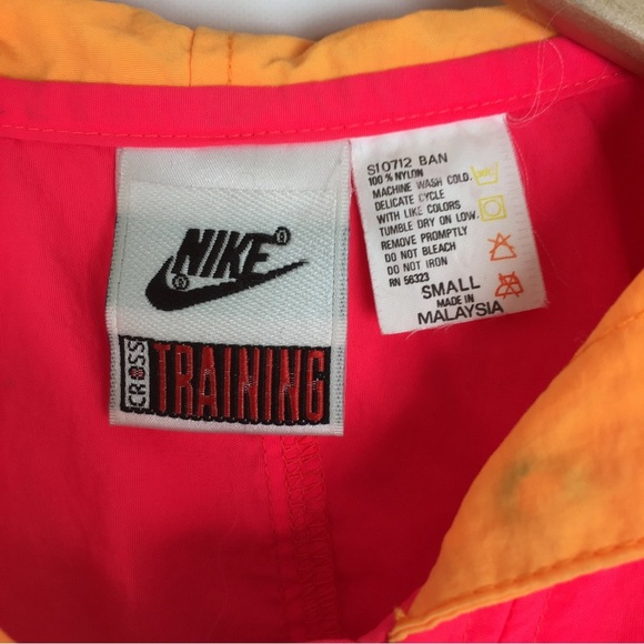 Nike Vintage 80’s Pullover Quarter Zip Windbreaker Jacket Neon Pink - Picture 3 of 10